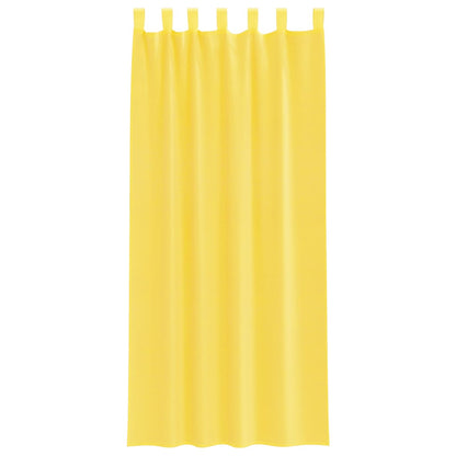 Voile Vorhänge mit Schlaufen 2 Stk. Gelb 140x245 cm