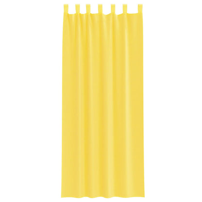 Voile Vorhänge mit Schlaufen 2 Stk. Gelb 140x260 cm
