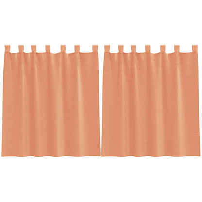 Voile Vorhänge mit Schlaufen 2 Stk. Terrakottarot 140x140 cm