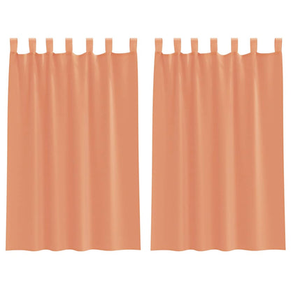 Voile Vorhänge mit Schlaufen 2 Stk. Terrakottarot 140x175 cm
