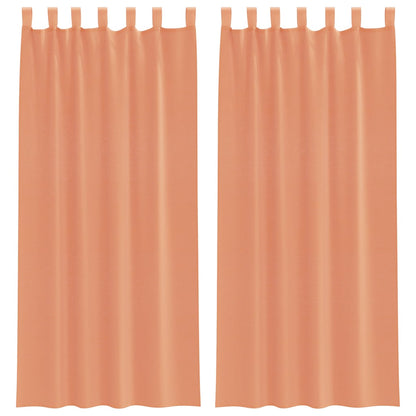 Voile Vorhänge mit Schlaufen 2 Stk. Terrakottarot 140x225 cm