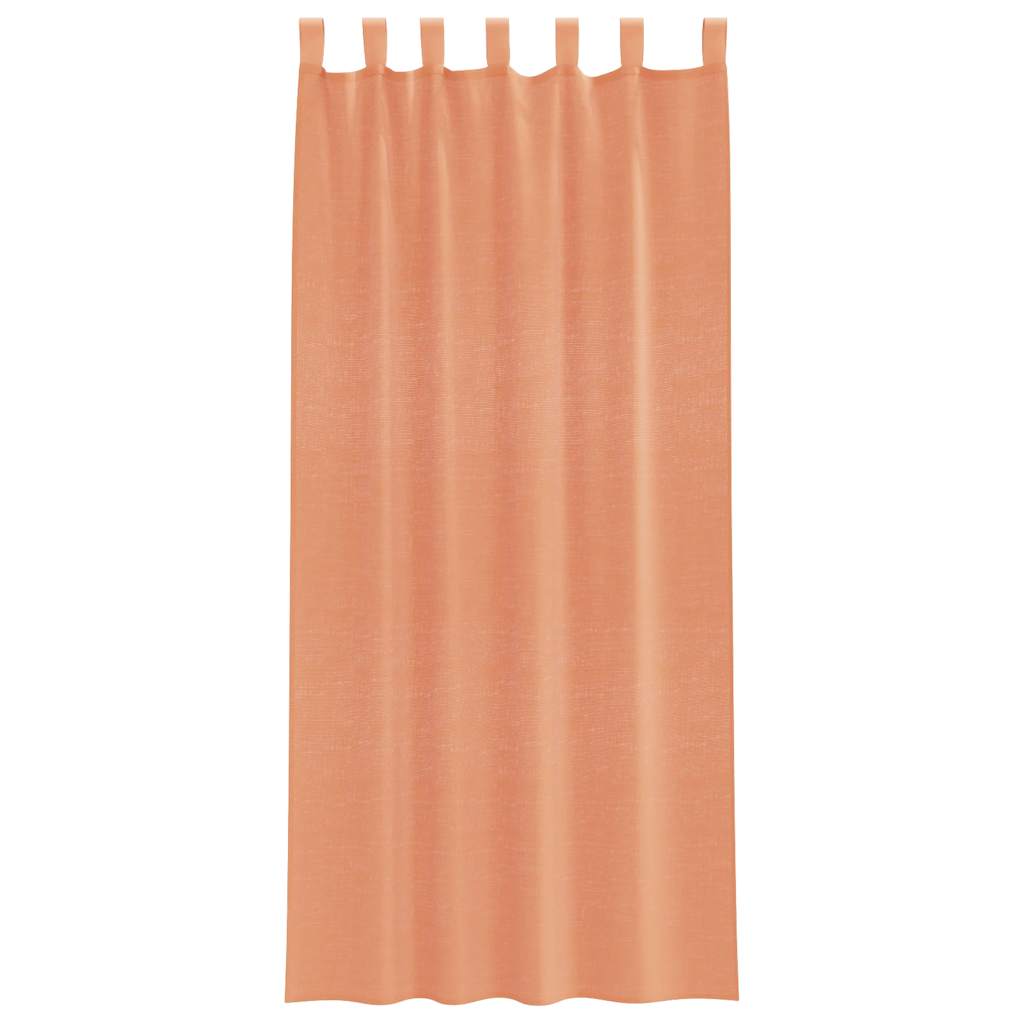Voile Vorhänge mit Schlaufen 2 Stk. Terrakottarot 140x225 cm