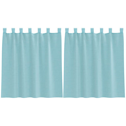 Voile Vorhänge mit Schlaufen 2 Stk. Türkis 140x140 cm