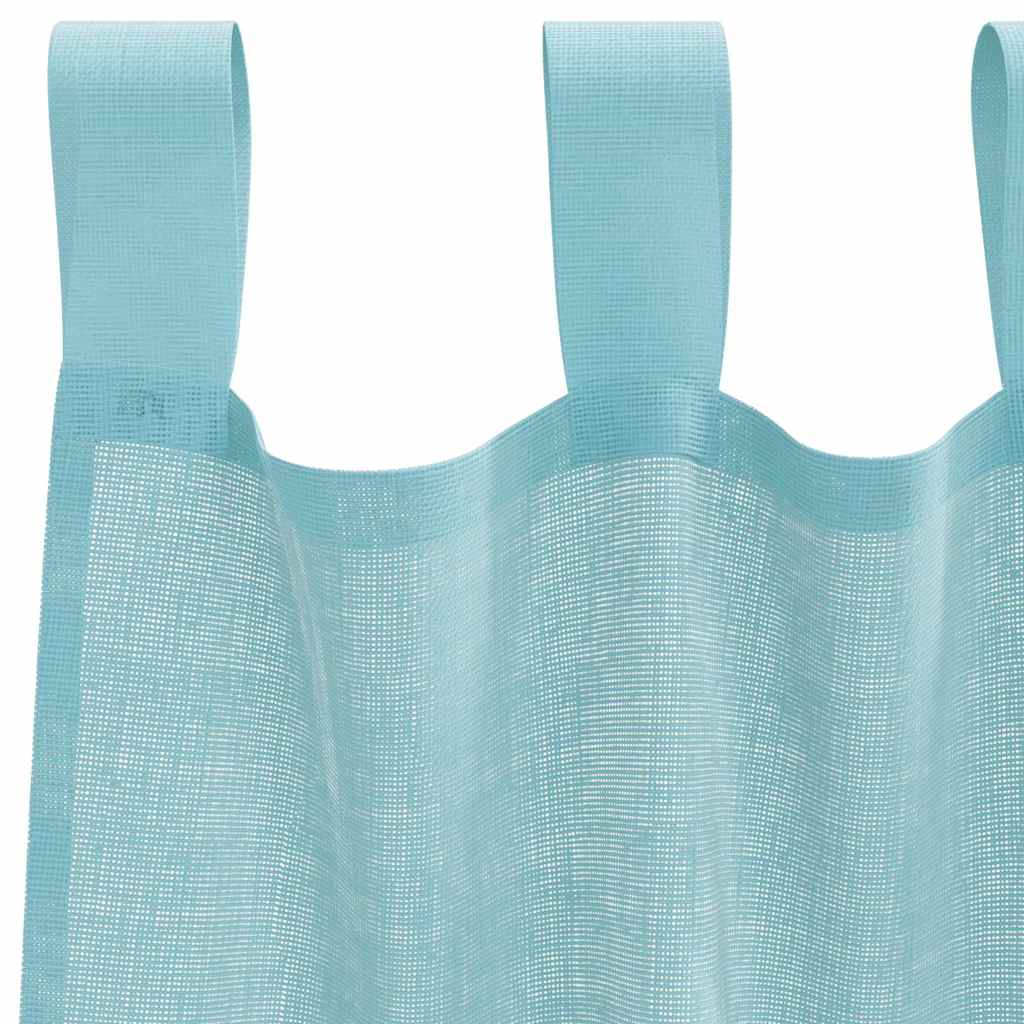 Voile Vorhänge mit Schlaufen 2 Stk. Türkis 140x140 cm