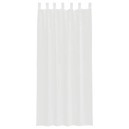 Voile Vorhänge mit Schlaufen 2 Stk. Weiß 140x245 cm