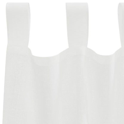 Voile Vorhänge mit Schlaufen 2 Stk. Weiß 140x245 cm