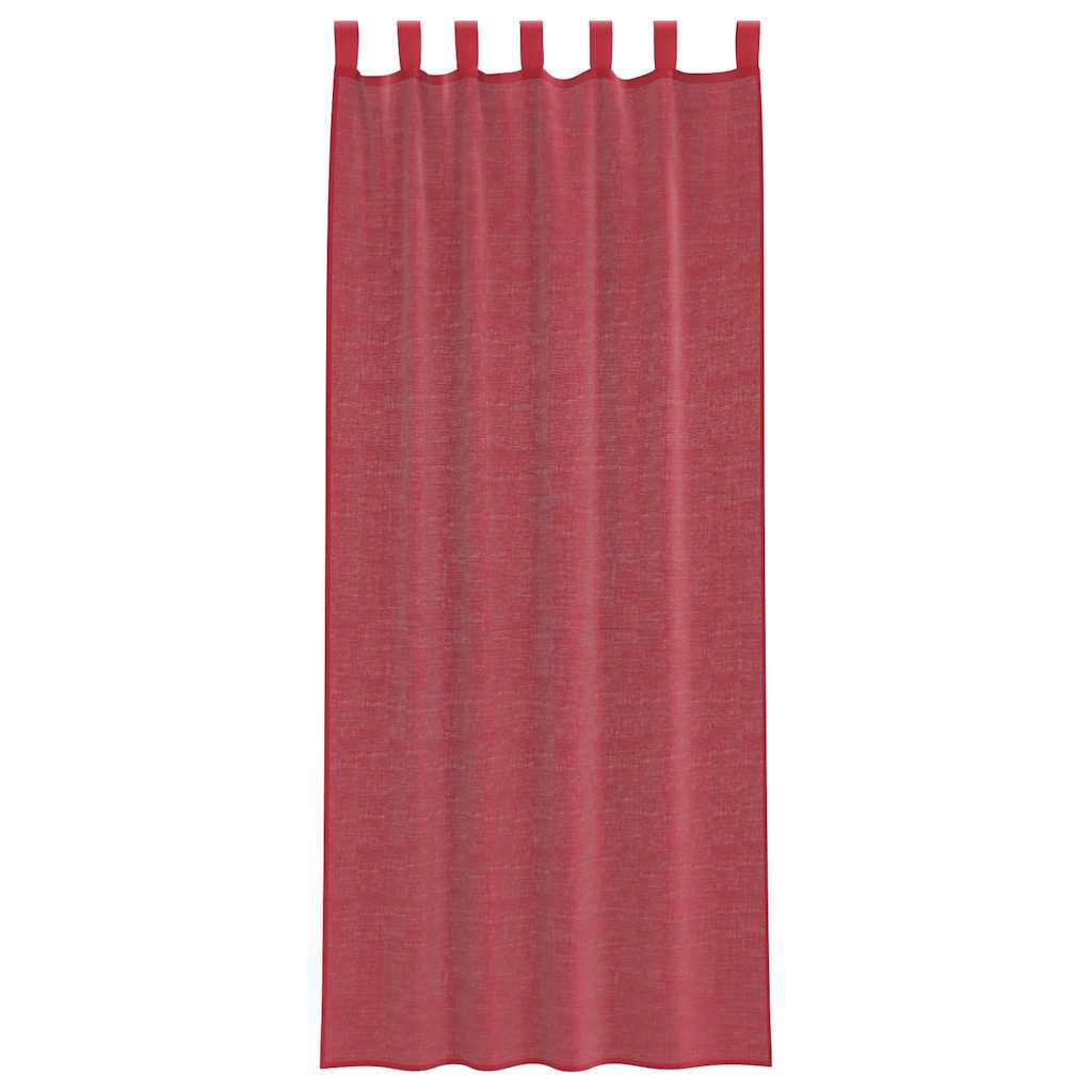 Voile Vorhänge mit Schlaufen 2 Stk. Weinrot 140x260 cm