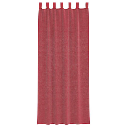 Voile Vorhänge mit Schlaufen 2 Stk. Weinrot 140x260 cm