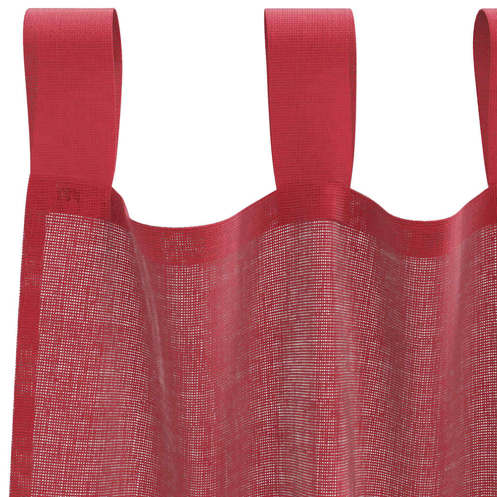 Voile Vorhänge mit Schlaufen 2 Stk. Weinrot 140x260 cm