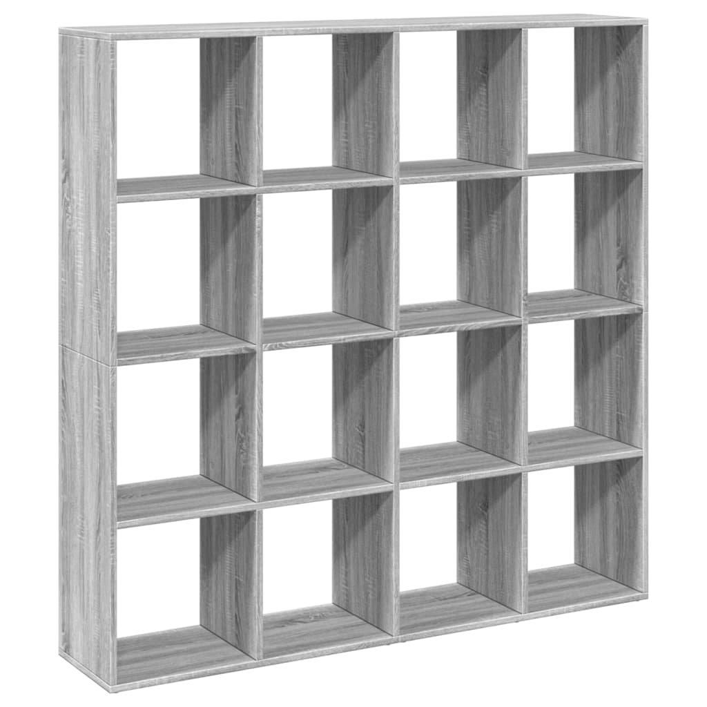 Bookshelf Grey Sonoma 137.5x29x137.5 cm wood material