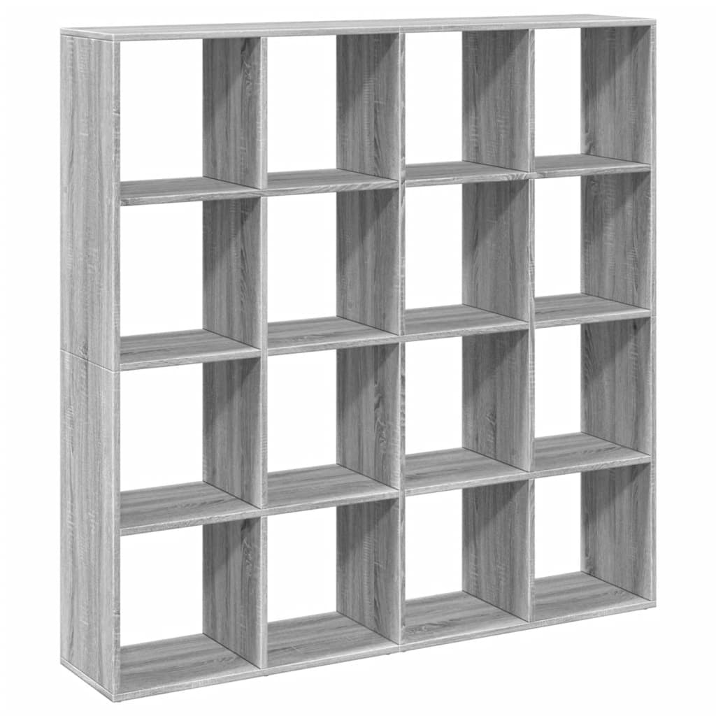 Bookshelf Grey Sonoma 137.5x29x137.5 cm wood material