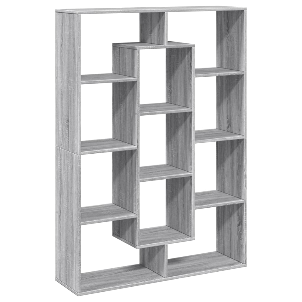 Bookshelf Grey Sonoma 102x29x143 cm wood material