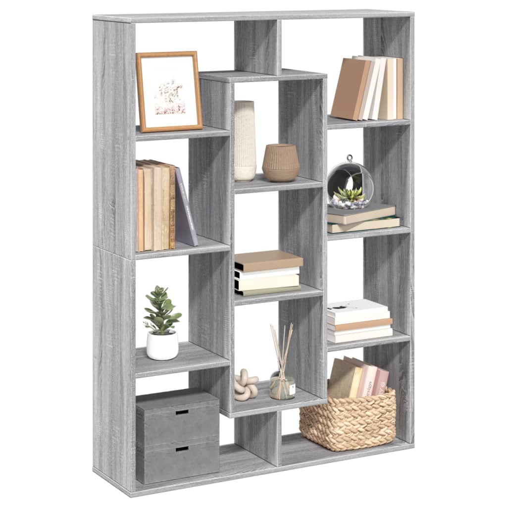 Bookshelf Grey Sonoma 102x29x143 cm wood material