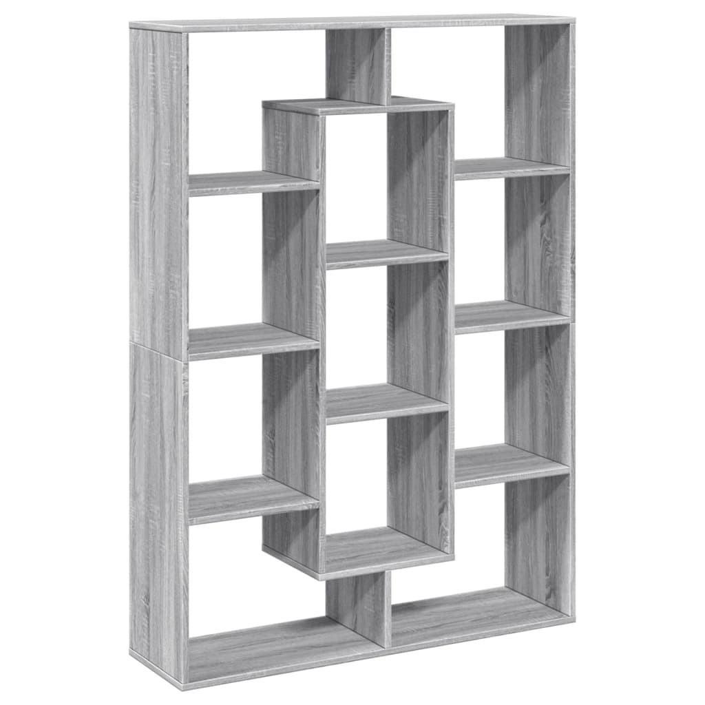 Bookshelf Grey Sonoma 102x29x143 cm wood material