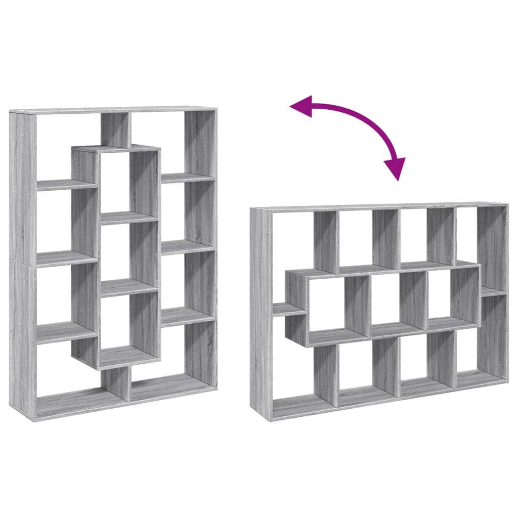 Bookshelf Grey Sonoma 102x29x143 cm wood material