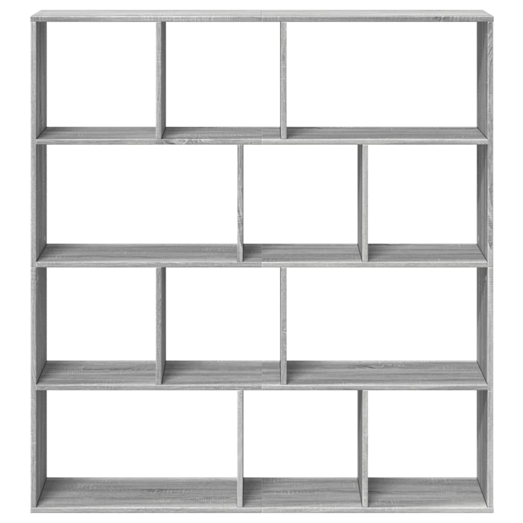 Bookshelf Grey Sonoma 132x29x141.5 cm wood material