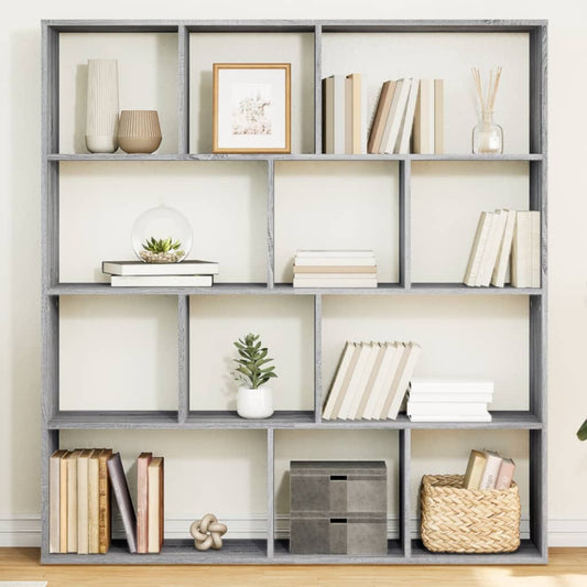 Bookshelf Grey Sonoma 132x29x141.5 cm wood material