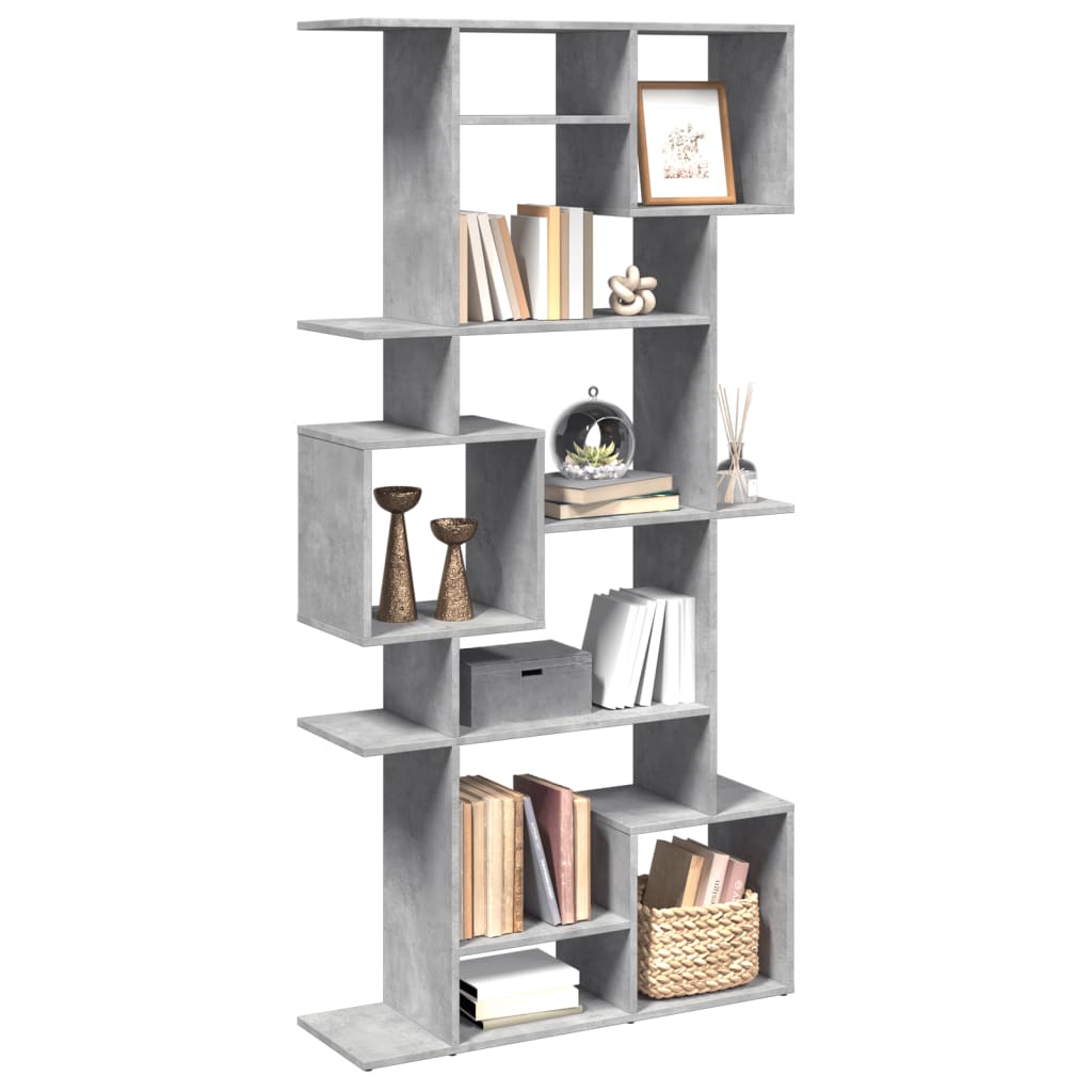 Bookshelf concrete grey 92x29x188 cm wood material