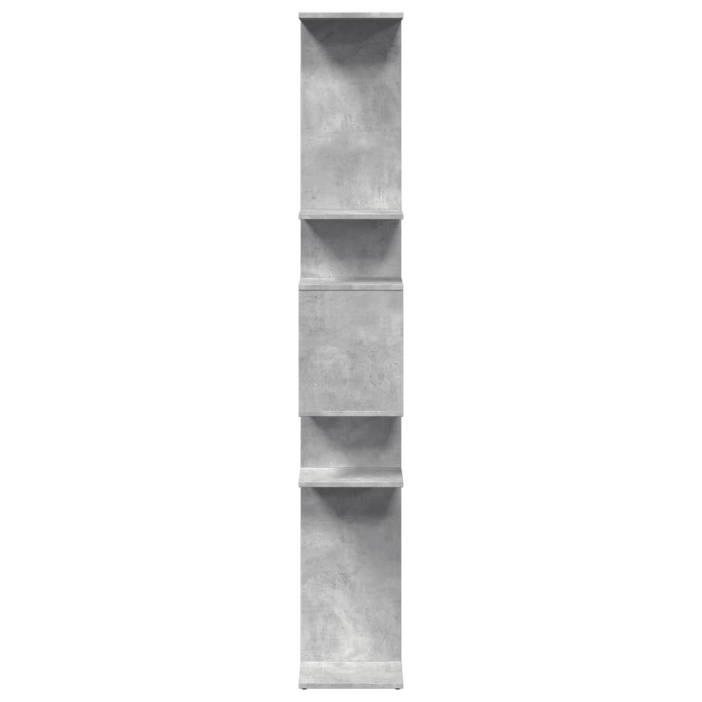 Bookshelf concrete grey 92x29x188 cm wood material