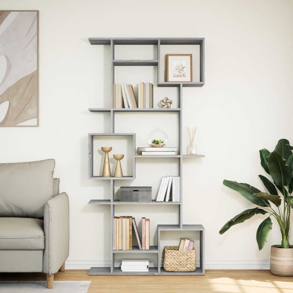 Bookshelf Grey Sonoma 92x29x188 cm wood material