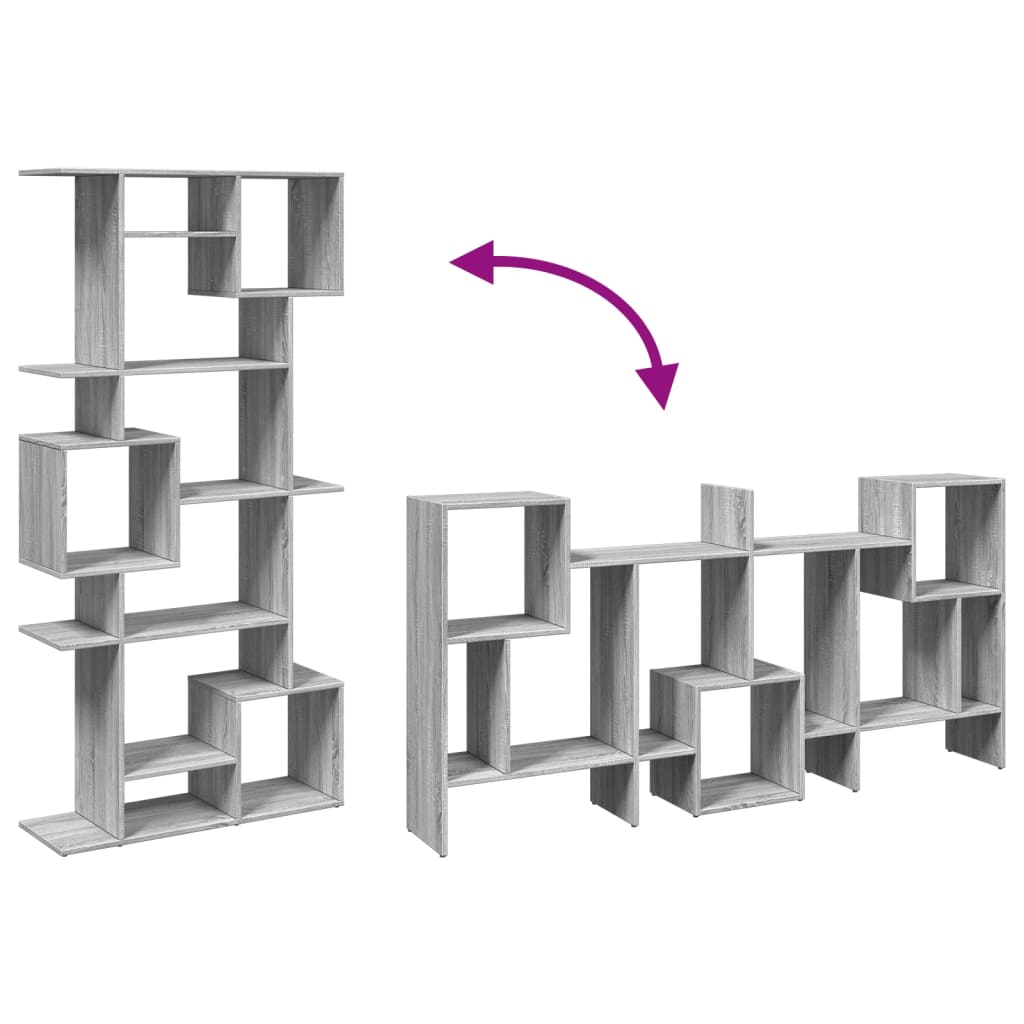 Bookshelf Grey Sonoma 92x29x188 cm wood material