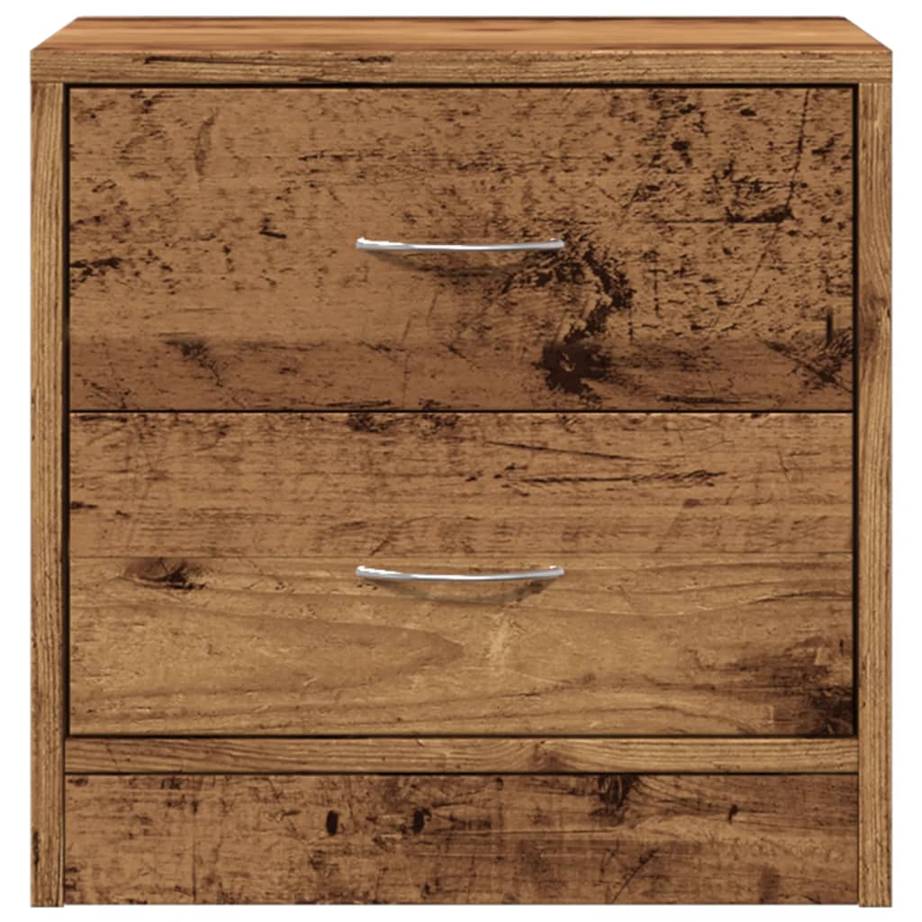 Table de chevet aspect bois de récupération 40x30x40 cm en bois