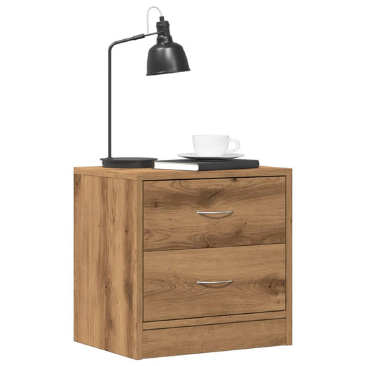 Bedside tables 2 pcs. Artisan oak 40x30x40 cm wood material
