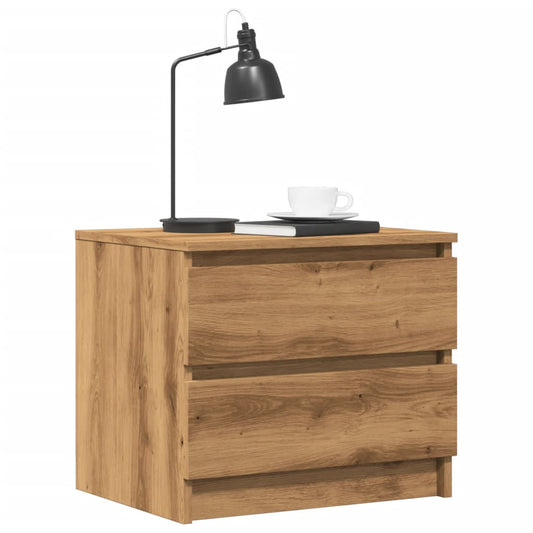Bedside tables 2 pcs. Artisan oak 50x40x43.5 cm wood material