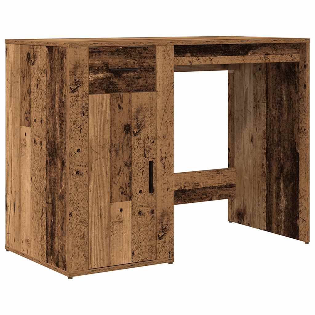 Bureau aspect bois de récupération 100x49x75 cm en bois