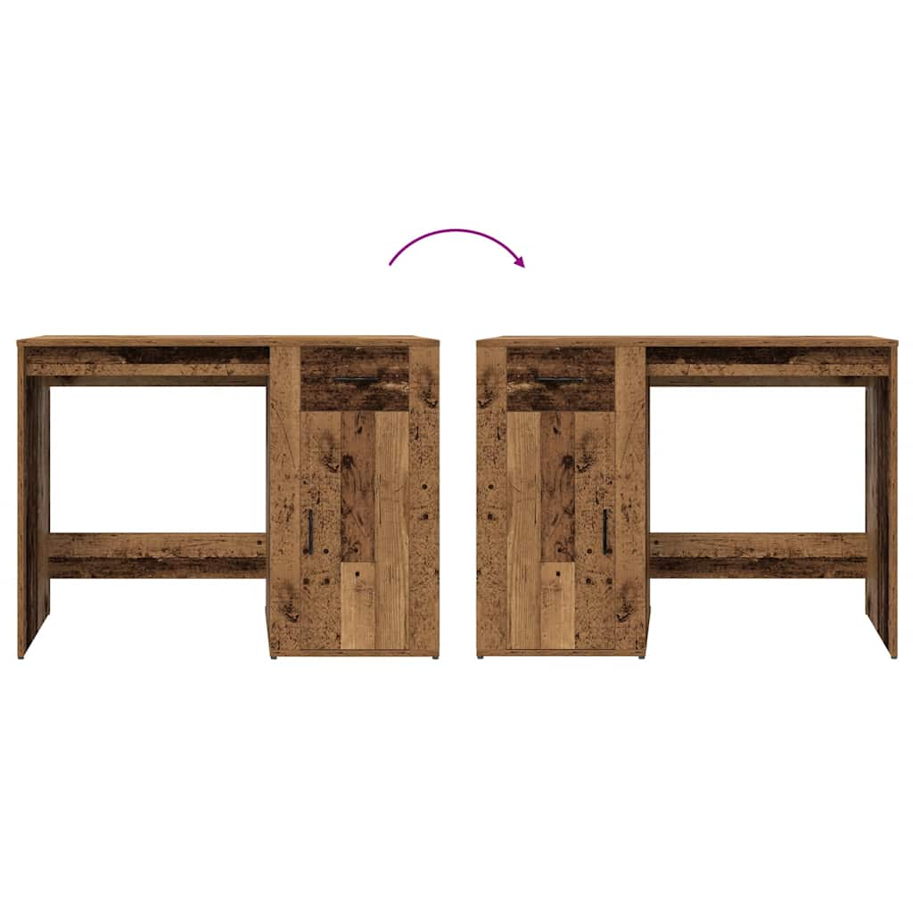 Bureau aspect bois de récupération 100x49x75 cm en bois