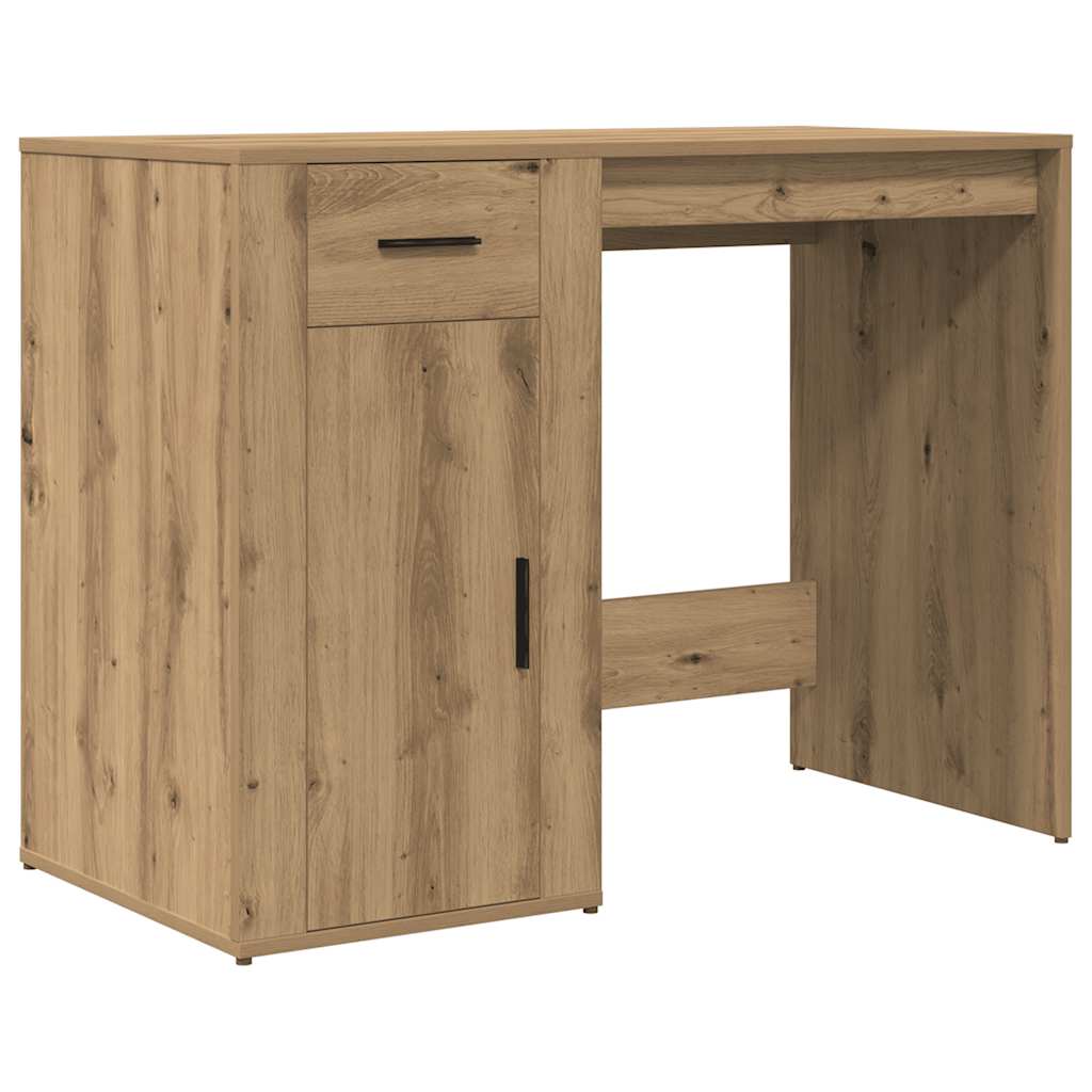 Bureau artisanal en chêne 100x49x75 cm matériau bois