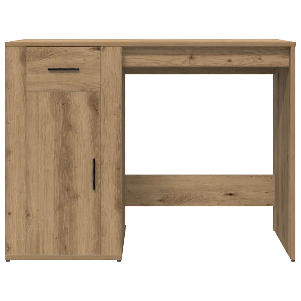 Bureau artisanal en chêne 100x49x75 cm matériau bois