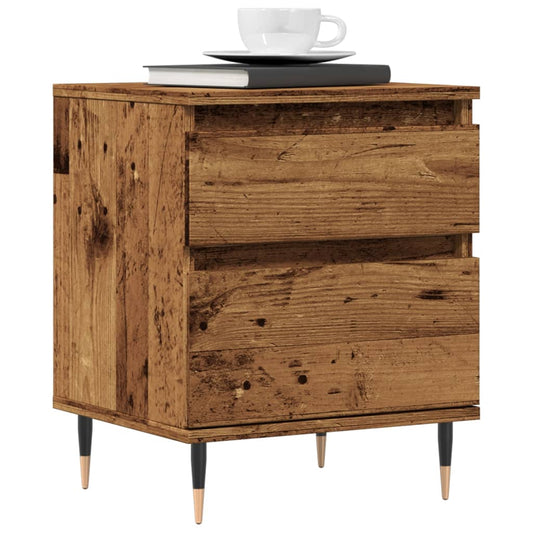 Bedside tables 2 pcs. Old wood look 40x35x50 cm wood material