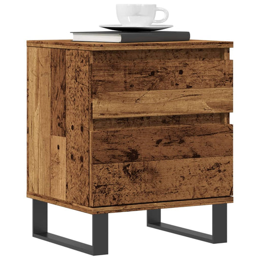 Bedside tables 2 pcs. Old wood look 40x35x50 cm wood material