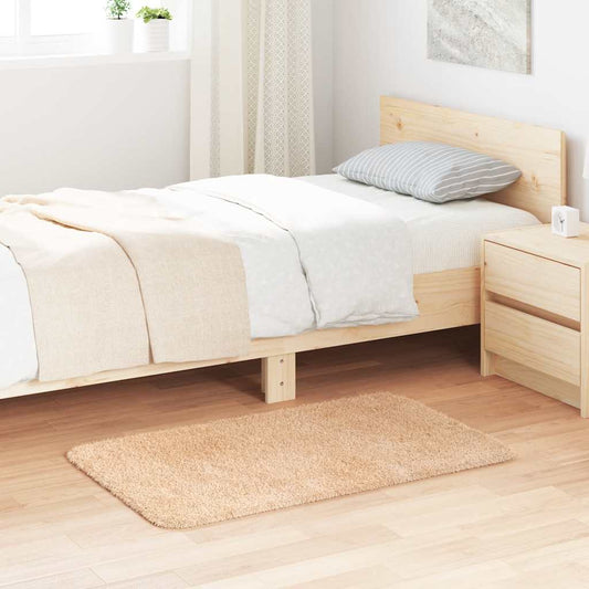 Tapis shaggy à poils longs NAVARRA Beige 60x100 cm Polyester