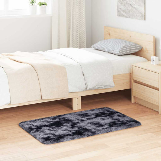 Tapis shaggy, poils longs NAVARRA, gris foncé, 60x100 cm, polyester