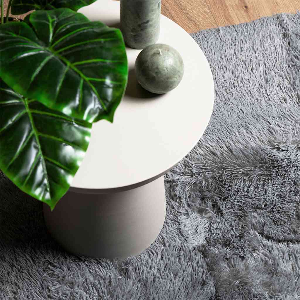 Tapis shaggy, poils longs NAVARRA, gris argenté, 60x100 cm, polyester