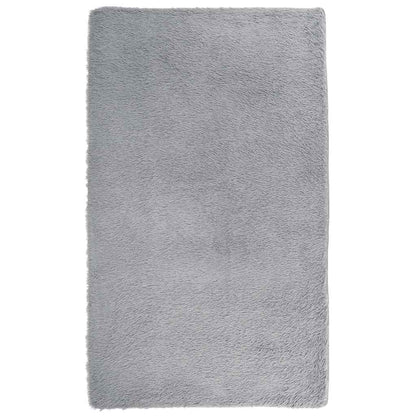 Teppich Shaggy Hochflor NAVARRA Hellgrau 80x150 cm Polyester