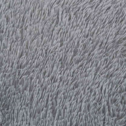 Teppich Shaggy Hochflor NAVARRA Hellgrau 80x150 cm Polyester