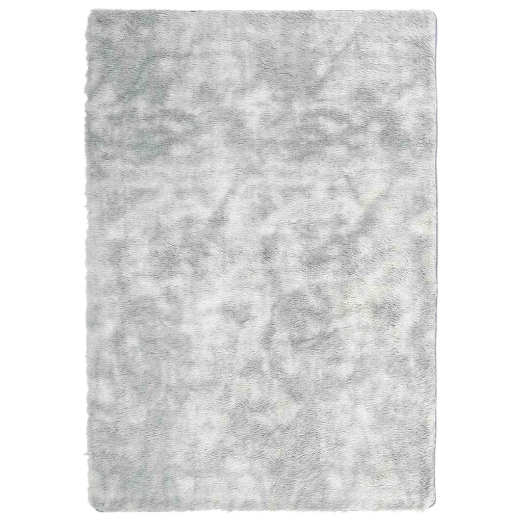 Tapis shaggy, poils longs NAVARRA, gris clair, 120x170 cm, polyester
