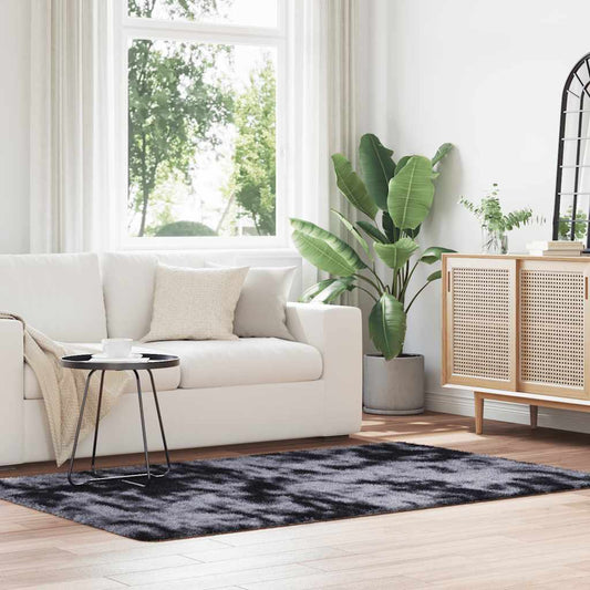 Tapis shaggy à poils longs NAVARRA gris foncé 130x200 cm polyester