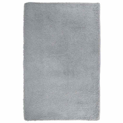 Teppich Shaggy Hochflor NAVARRA Hellgrau 130x200 cm Polyester