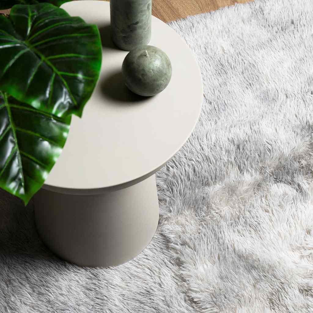 Tapis shaggy, poils longs NAVARRA, gris clair, 130x200 cm, polyester