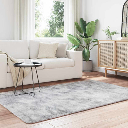 Teppich Shaggy Hochflor NAVARRA Silbergrau 130x200 cm Polyester