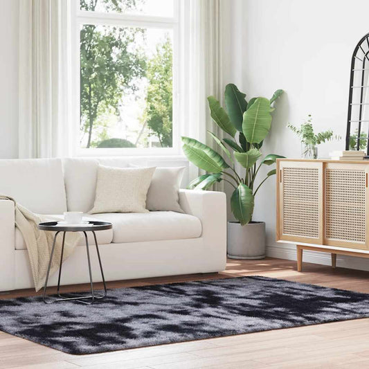 Tapis shaggy à poils longs NAVARRA gris foncé 160x230 cm polyester