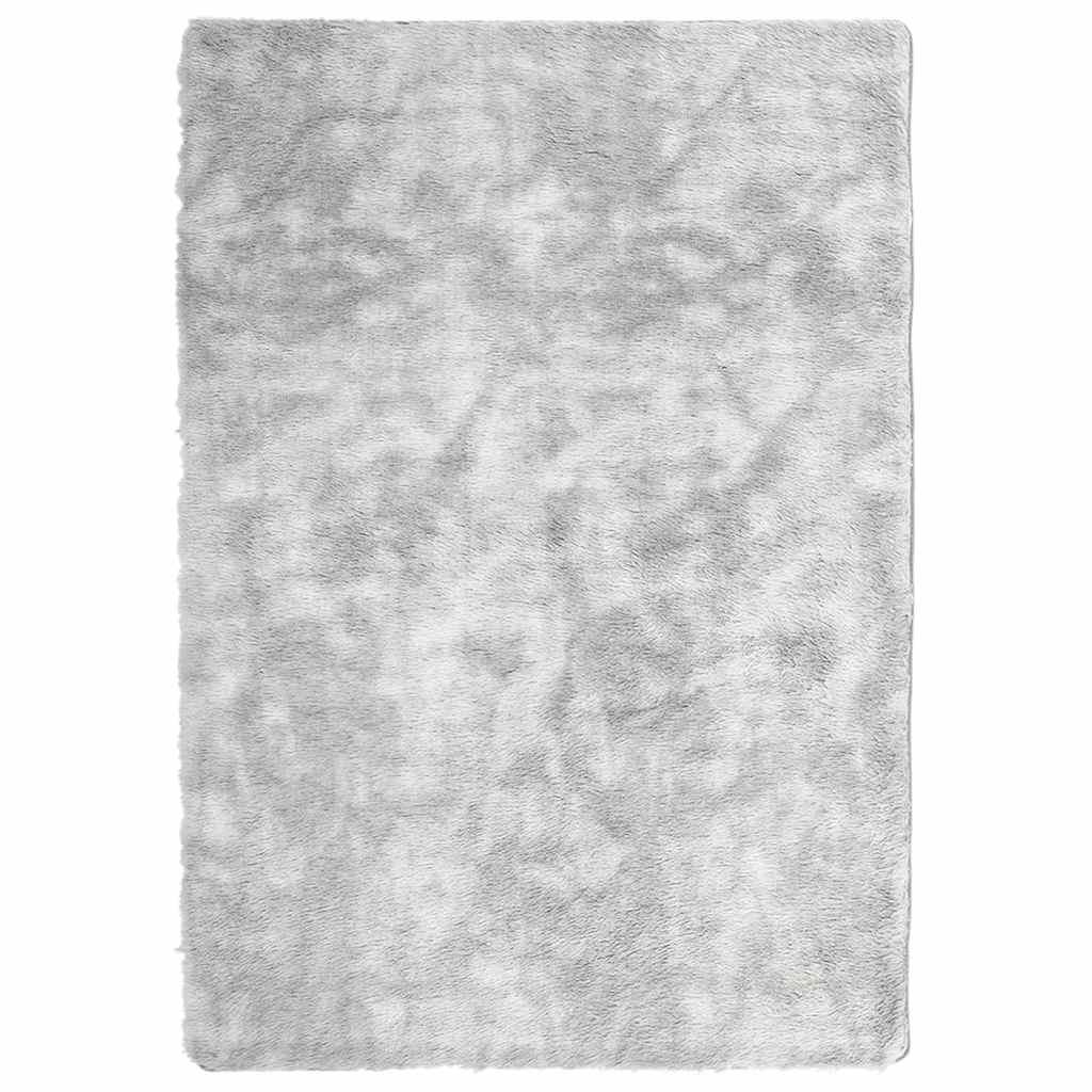 Tapis shaggy à poils longs NAVARRA gris clair 160x230 cm polyester