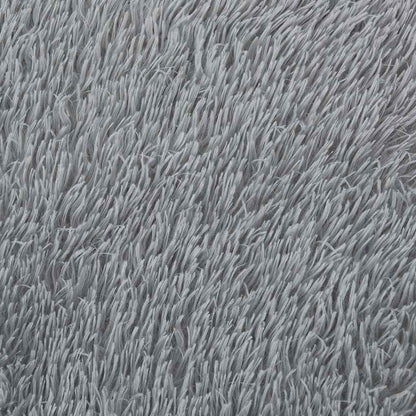Teppich Shaggy Hochflor NAVARRA Hellgrau 160x230 cm Polyester