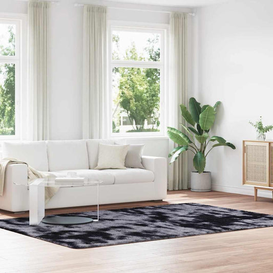 Tapis shaggy, poils longs NAVARRA, gris foncé, 200x290 cm, polyester