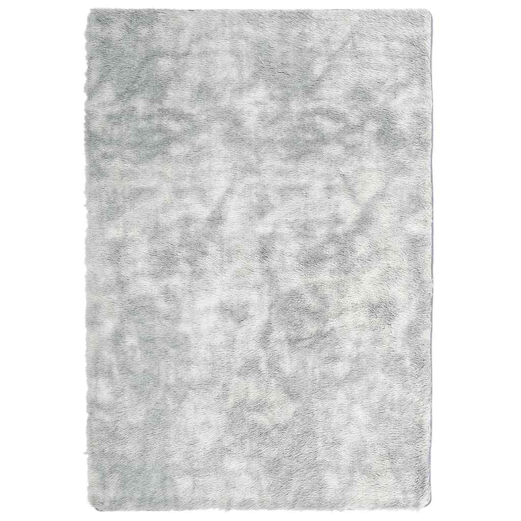 Tapis shaggy à poils longs NAVARRA gris clair 200x290 cm polyester