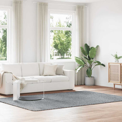 Teppich Shaggy Hochflor NAVARRA Hellgrau 200x290 cm Polyester